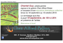 Exposition Abstraction du 16 septembre au 13 octobre chez Alfred-Pellan
