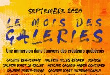 Le mois des galeries, en septembre à Québec Le mois des galeries