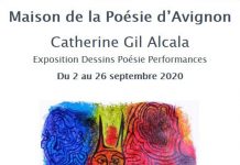 Catherine Gil Alcala. Exposition Dessins Poésie Performances
