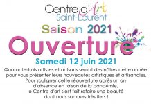 Ouverture le 12 juin au Centre d’art Saint-Laurent