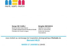 Portraits de Bernard Hild à la Mairie de Mont-Saint-Martin du 17 janvier au 25 mars 2023