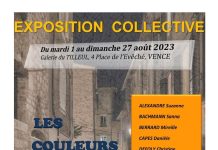 Les couleurs d’art du 1er au 27 août à Vence (France)