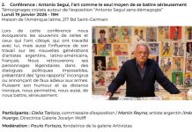 3 évènements pour (re)découvrir l’actualité d’Antonio Segui chez Artivistas (à Paris en France)