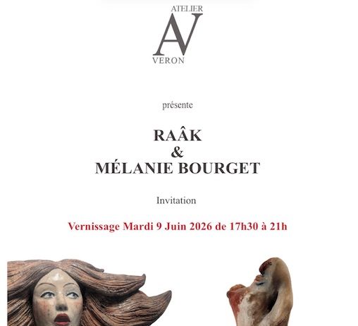 Raâk & Mélanie Bourget du 10 juin au 19 juillet 2026
